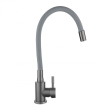Смеситель для кухни Lidz Aria 015F3 (k35) с гибким изливом LDARI015F3GGRP49565 Graphite/Grey