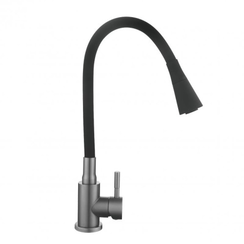 Смеситель для кухни Lidz Aria 015F31 (k35) с гибким изливом LDARI015F31BGRP49566 Graphite/Black