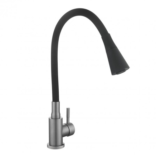 Смеситель для кухни Lidz Aria 015F31 (k35) с гибким изливом LDARI015F31BGRP49566 Graphite/Black