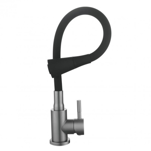 Смеситель для кухни Lidz Aria 015F31 (k35) с гибким изливом LDARI015F31BGRP49566 Graphite/Black