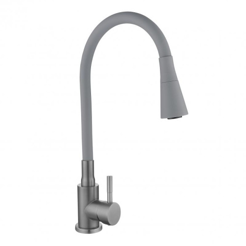 Смеситель для кухни Lidz Aria 015F31 (k35) с гибким изливом LDARI015F31GGRP49567 Graphite/Grey