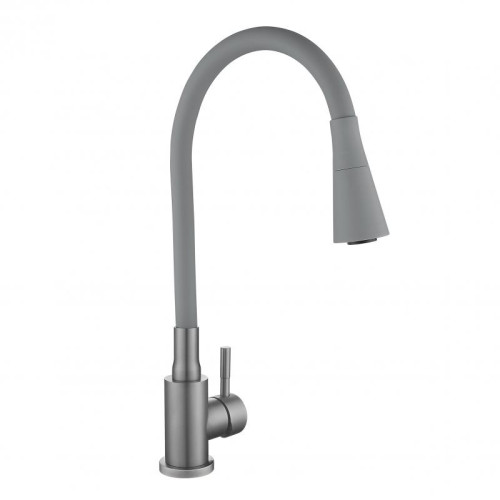 Смеситель для кухни Lidz Aria 015F31 (k35) с гибким изливом LDARI015F31GGRP49567 Graphite/Grey