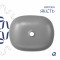 Раковина накладная Qtap Aquarius 470x380x120 мм, Stone grey, прямоугольная, с донным клапаном QTAQA188SG49780 Раковина накладная Qtap Aquarius 470x380x120 мм, Stone grey, прямоугольная, с донным клапаном QTAQA188SG49780