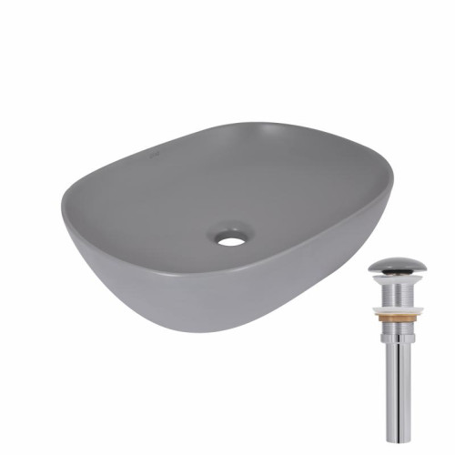 Раковина накладная Qtap Aquarius 470x380x120 мм, Stone grey, прямоугольная, с донным клапаном QTAQA188SG49780 Раковина накладная Qtap Aquarius 470x380x120 мм, Stone grey, прямоугольная, с донным клапаном QTAQA188SG49780
