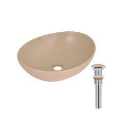 Раковина накладная Qtap Dove 415x340x140 мм, Beige, овальная, с донным клапаном QTDOV188SB49784 Раковина накладная Qtap Dove 415x340x140 мм, Beige, овальная, с донным клапаном QTDOV188SB49784