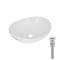 Раковина накладная Qtap Dove 415x340x140 мм, Marble, овальная, с донным клапаном QTDOV188SB49785