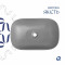 Раковина накладная Qtap Robin 600x390x150 мм, Stone grey, прямоугольная, с донным клапаном QTROB188SG49786 Раковина накладная Qtap Robin 600x390x150 мм, Stone grey, прямоугольная, с донным клапаном QTROB188SG49786