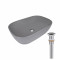 Раковина накладная Qtap Robin 600x390x150 мм, Stone grey, прямоугольная, с донным клапаном QTROB188SG49786 Раковина накладная Qtap Robin 600x390x150 мм, Stone grey, прямоугольная, с донным клапаном QTROB188SG49786