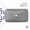 Раковина накладная Qtap Tern 610x350x135 мм, Stone grey, прямоугольная, с донным клапаном QTTER188SG49789 Раковина накладная Qtap Tern 610x350x135 мм, Stone grey, прямоугольная, с донным клапаном QTTER188SG49789