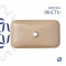 Раковина накладная Qtap Tern 610x350x135 мм, Beige, прямоугольная, с донным клапаном QTTER188SB49790