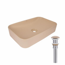 Раковина накладная Qtap Tern 610x350x135 мм, Beige, прямоугольная, с донным клапаном QTTER188SB49790 Раковина накладная Qtap Tern 610x350x135 мм, Beige, прямоугольная, с донным клапаном QTTER188SB49790