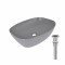 Раковина накладная Qtap Cardinal 500х380х140 мм, Stone grey, прямоугольная, с донным клапаном QTCAR188SG49824 Раковина накладная Qtap Cardinal 500х380х140 мм, Stone grey, прямоугольная, с донным клапаном QTCAR188SG49824