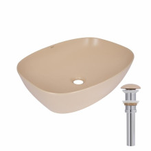Раковина накладная Qtap Cardinal 500х380х140 мм, Beige, прямоугольная, с донным клапаном QTCAR188SB49825 Раковина накладная Qtap Cardinal 500х380х140 мм, Beige, прямоугольная, с донным клапаном QTCAR188SB49825