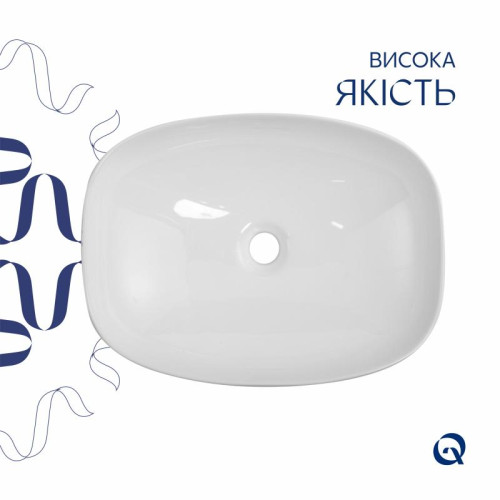 Раковина накладная Qtap Cardinal 500х380х140 мм, Marble, прямоугольная, с донным клапаном QTCAR188MR49826 Раковина накладная Qtap Cardinal 500х380х140 мм, Marble, прямоугольная, с донным клапаном QTCAR188MR49826