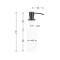 Дозатор для моющего средства Lidz Acsis LA30 Brushed Black PVD, круглый LDACSLA30BLM49827