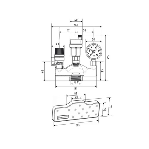 Thermo Alliance Forte Группа безопасности котла с теплоизоляцией 1