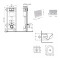 Готовое решение Qtap для ванной комнаты: подвесной унитаз Taurus Ultra Quiet 515×360×350 + комплект инсталляции Nest 4 в 1 (круглая клавиша Satin)