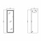 Зеркало Qtap Gemini 500х1600 с LED-подсветкой Inside, с диммером, QTGE50160049893