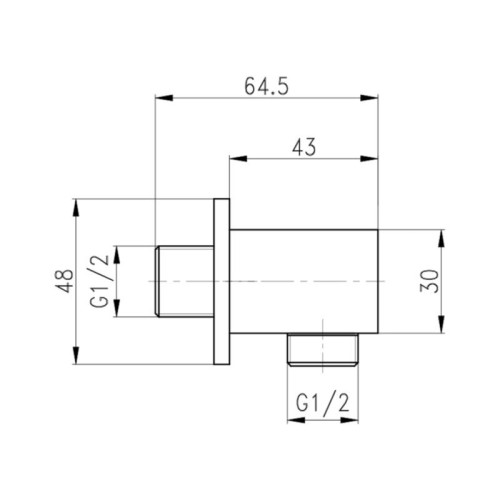 Акционный набор Qtap 1+1=3: Подключение для шланга Spojeni Chrome, прямоугольное QTCRMB130 Акционный набор Qtap 1+1=3: Подключение для шланга Spojeni Chrome, прямоугольное QTCRMB130