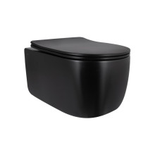 Унитаз подвесной Qtap Taurus Ultra Quiet 515×360×350 мм, Matt Black, с сиденьем Slim Duroplast / Soft-close / Quick Release QTTAU28BLM50504 Унитаз подвесной Qtap Taurus Ultra Quiet 515×360×350 мм, Matt Black, с сиденьем Slim Duroplast / Soft-close / Quick Release QTTAU28BLM50504
