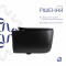 Унитаз подвесной Qtap Gemini Ultra Quiet 485×340×350 мм, Matt Black, с сиденьем Slim Duroplast / Soft-close / Quick Release QTGEM28BLM50505