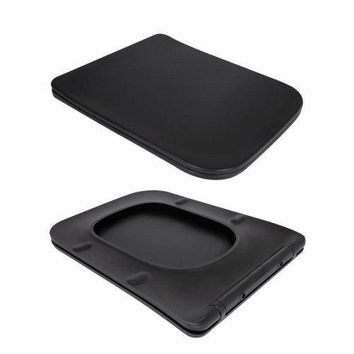 Унитаз подвесной Qtap Gemini Ultra Quiet 485×340×350 мм, Matt Black, с сиденьем Slim Duroplast / Soft-close / Quick Release QTGEM28BLM50505