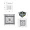 Акционный набор Lidz: мойка Handmade H4545 Decor 2,5/0,5 мм + K01G Корзина для кухонной мойки Акционный набор Lidz: мойка Handmade H4545 Decor 2,5/0,5 мм + K01G Корзина для кухонной мойки