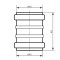 Муфта канализационная двухраструбная Ostendorf-OSMA HT-System PLUS d40