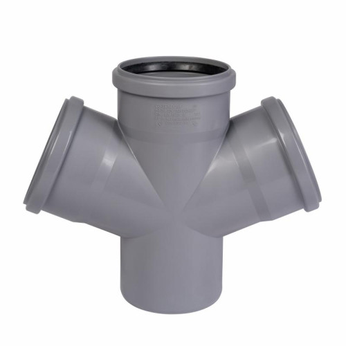 Крестовина канализационная Ostendorf-OSMA HT-System PLUS d110/110/110/110×67° Крестовина канализационная Ostendorf-OSMA HT-System PLUS d110/110/110/110×67°