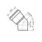 Колено канализационное Ostendorf-OSMA KG System d160×45° Колено канализационное Ostendorf-OSMA KG System d160×45°