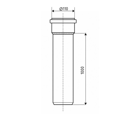 Труба канализационная Ostendorf-OSMA KG System d110×1000 мм Труба канализационная Ostendorf-OSMA KG System d110×1000 мм