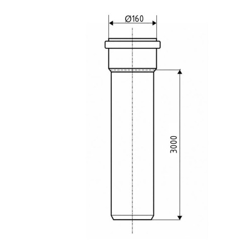 Труба канализационная Ostendorf-OSMA KG System d160×3000 мм Труба канализационная Ostendorf-OSMA KG System d160×3000 мм