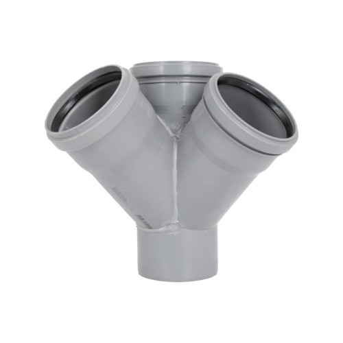 Крестовина двухплоскостная канализационная Ostendorf-OSMA HT-System PLUS d110/110/110/110×45° Крестовина двухплоскостная канализационная Ostendorf-OSMA HT-System PLUS d110/110/110/110×45°