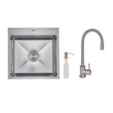 Акционный набор Lidz: мойка H5050H интегрированная Decor Honeycomb 2,5/0,5 мм LDH5050DEC48365 + Смеситель Aria для кухни с гибким изливом (k35) Grey Акционный набор Lidz: мойка H5050H интегрированная Decor Honeycomb 2,5/0,5 мм LDH5050DEC48365 + Смеситель Aria для кухни с гибким изливом (k35) Grey