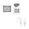 Акционный набор Lidz: мойка H6050H интегрированная Decor Honeycomb 2,5/0,5 мм LDH6050DEC48370 + Смеситель Aria для кухни с гибким изливом (k35) Grey