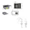 Акционный набор Lidz: мойка H6350BR интегрированная крыло справа Brushed Black PVD 3,0/1,0 мм + Смеситель Aria для кухни с гибким изливом (k35) Black