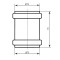 Муфта канализационная надвижная Ostendorf-OSMA HT-System PLUS d75