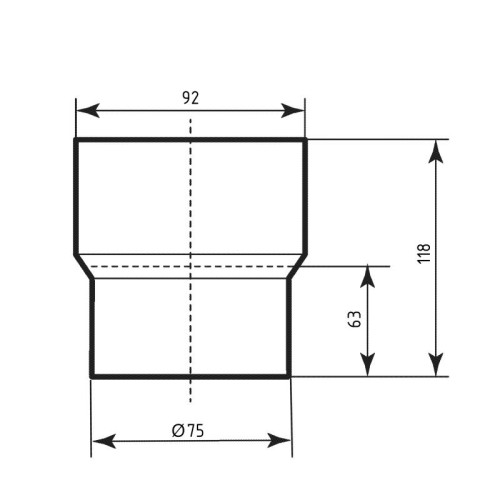 Переход чугун-пластик Ostendorf-OSMA HT-System PLUS d75