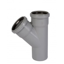 Тройник канализационный Ostendorf-OSMA HT-System PLUS d75/75/75×45° Тройник канализационный Ostendorf-OSMA HT-System PLUS d75/75/75×45°