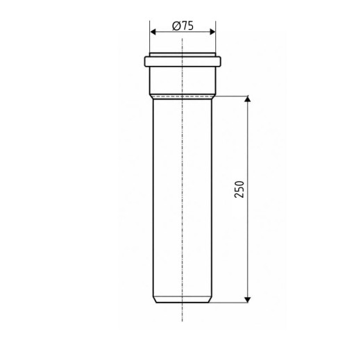 Труба канализационная Ostendorf-OSMA HT-System PLUS d75×250 мм Труба канализационная Ostendorf-OSMA HT-System PLUS d75×250 мм