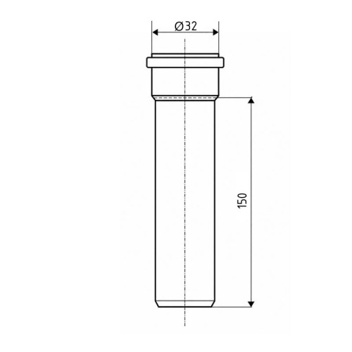 Труба канализационная Ostendorf-OSMA HT-System PLUS d32×150 мм 