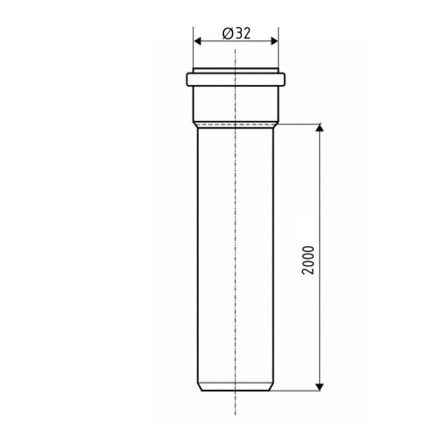 Труба канализационная Ostendorf-OSMA HT-System PLUS d32×2000 мм 
