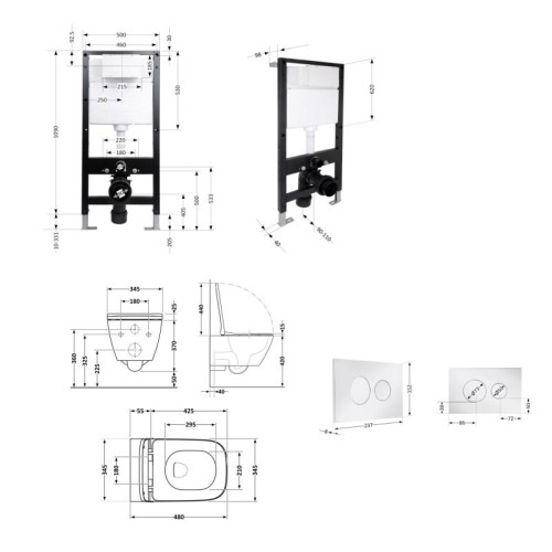 Готовое решение Qtap для ванной комнаты: подвесной унитаз Tern Ultra Quiet 490x365x325 + комплект инсталляции Standard (круглая кнопка Chrome) Готовое решение Qtap для ванной комнаты: подвесной унитаз Tern Ultra Quiet 490x365x325 + комплект инсталляции Standard (круглая кнопка Chrome)