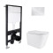 Готовое решение Qtap для ванной комнаты: подвесной унитаз Tern Ultra Quiet 490x365x325 + комплект инсталляции Standard (линейная кнопка Chrome)