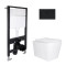 Готовое решение Qtap для ванной комнаты: подвесной унитаз Tern Ultra Quiet 525x345x360 + комплект инсталляции Standard (круглая кнопка Black) Готовое решение Qtap для ванной комнаты: подвесной унитаз Tern Ultra Quiet 525x345x360 + комплект инсталляции Standard (круглая кнопка Black)