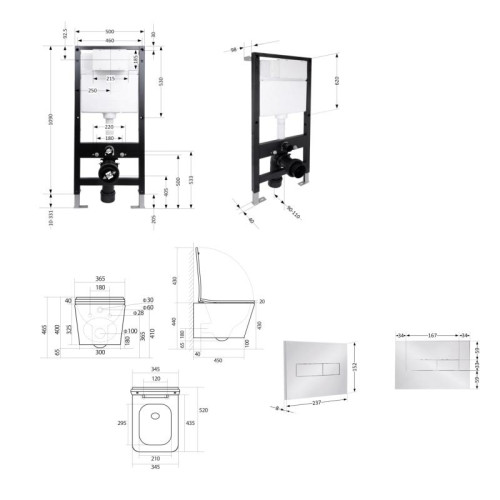 Готовое решение Qtap для ванной комнаты: подвесной унитаз Tern Ultra Quiet 525x345x360 + комплект инсталляции Standard (линейная кнопка Chrome) Готовое решение Qtap для ванной комнаты: подвесной унитаз Tern Ultra Quiet 525x345x360 + комплект инсталляции Standard (линейная кнопка Chrome)