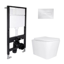 Готовое решение Qtap для ванной комнаты: подвесной унитаз Tern Ultra Quiet 525x345x360 + комплект инсталляции Standard (линейная кнопка Chrome) Готовое решение Qtap для ванной комнаты: подвесной унитаз Tern Ultra Quiet 525x345x360 + комплект инсталляции Standard (линейная кнопка Chrome)