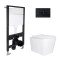 Готовое решение Qtap для ванной комнаты: подвесной унитаз Tern Ultra Quiet 525x345x360 + комплект инсталляции Standard (линейная кнопка Black) Готовое решение Qtap для ванной комнаты: подвесной унитаз Tern Ultra Quiet 525x345x360 + комплект инсталляции Standard (линейная кнопка Black)