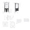 Готовое решение Qtap для ванной комнаты: подвесной унитаз Jay Rimless 485x360x320 + комплект инсталляции Standard (линейная кнопка White)