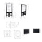 Готовое решение Qtap для ванной комнаты: подвесной унитаз Jay Rimless 485x360x320 + комплект инсталляции Standard (линейная кнопка Black)